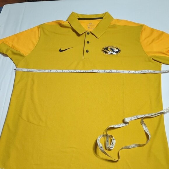 Nike Mizzou Men's Shirt Dri-Fit Polo Tigers Gold Yellow University Missouri XL - Picture 4 of 10